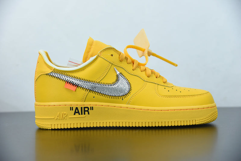 Nike Air force 1 Low Off White University Gold Metallic Silver