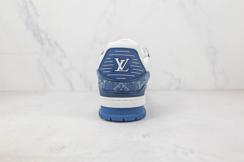 Louis Vuitton LV Trainer Monogram Denim White Blue